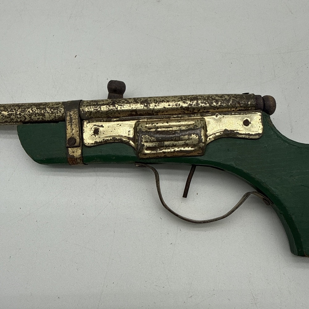 1950's japanese Wooden Tin Cork Gun For Parts Only No Returns - Picture 3 of 11